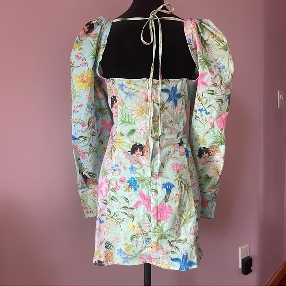 NEW! Fiorucci- Alpine Angels Mini Bodice Mini Dress Long Sleeve Size Large - Picture 12 of 16